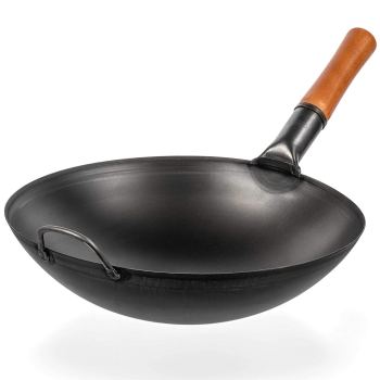 Yosukata Carbon Steel Wok Pan 14"