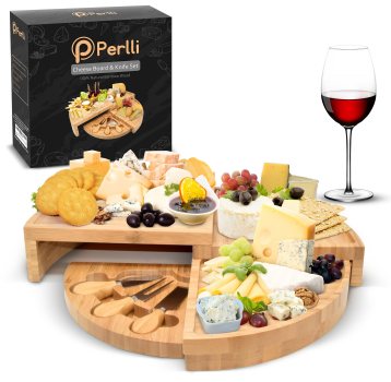 Picnic at Ascot Acacia Wood Cheese Board Set