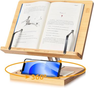 wishacc Adjustable Metal Cookbook Stand