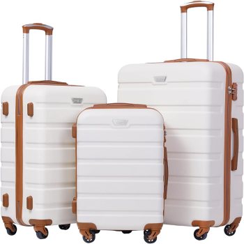 Coolife 3-Piece Hardshell Luggage