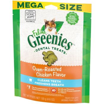 Greenies FELINE GREENIES Dental Treats, Oven Roasted Chicken Flavor