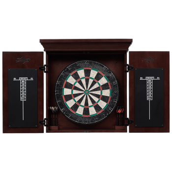 American Heritage Billiards Cavalier Dart Board Cabinet Set