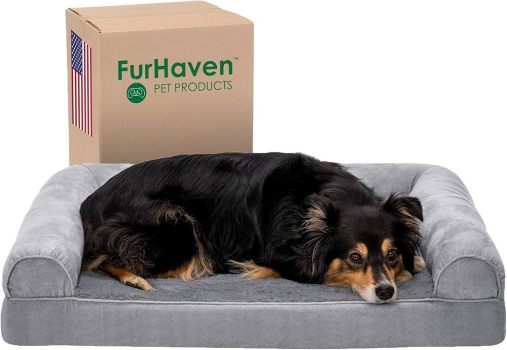 Furhaven Plush & Suede Sofa-Style