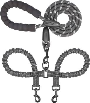 iYoShop Dual Dog Leash with No Tangle Design