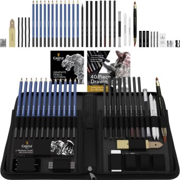 Castle Art Supplies 72-Piece Drawing and Sketching Pencil Art Set