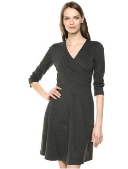 Lark & Ro Women's Cap Sleeve Faux Wrap Dress