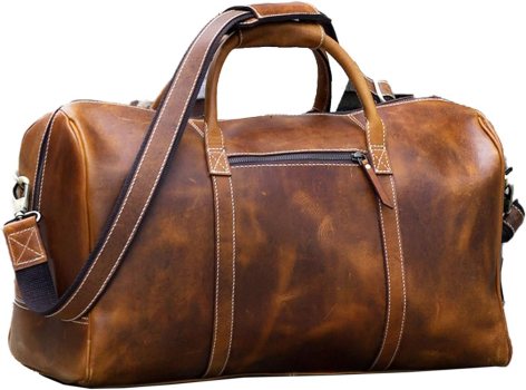 KomalC Leather Duffel Bag