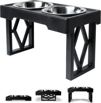 Pet Zone Designer Diner Adjustable Elevated Dog Bowls