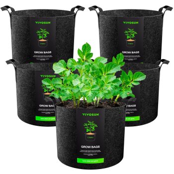 VIVOSUN 5-Pack 10 Gallon Fabric Grow Bags