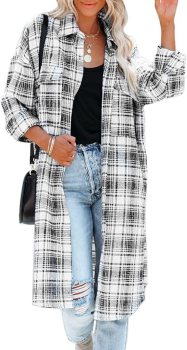 Dokotoo Women's Plaid Button Down