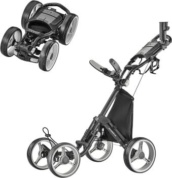 CaddyTek 4 Wheel Golf Push Cart