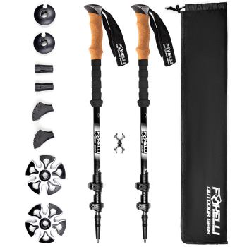 Foxelli Trekking Poles – Carbon Fiber