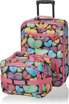 Rockland Fashion Softside Upright Luggage Set