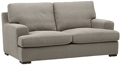 Stone & Beam Lauren Down-Filled Leather Loveseat