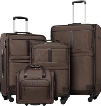 Coolife Softshell Spinner Luggage Set