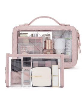 BAGSMART Clear Makeup Bag Set