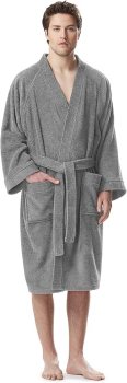 Arus Men's Waffle Bathrobe