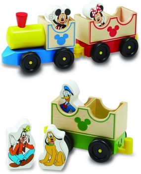 Melissa & Doug Disney Mickey Mouse & Friends Wooden Train Set
