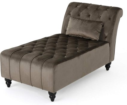 Christopher Knight Home Cassie Velvet Chaise Lounge