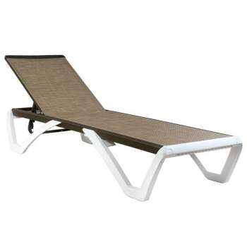 Kozyard Alan Full Flat Aluminum Chaise Lounge
