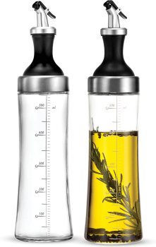FineDine Superior Glass Oil and Vinegar Dispenser Set