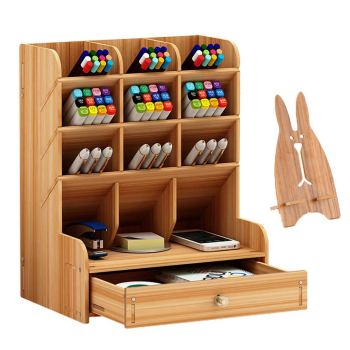 Marbrasse Wooden Desk Organizer