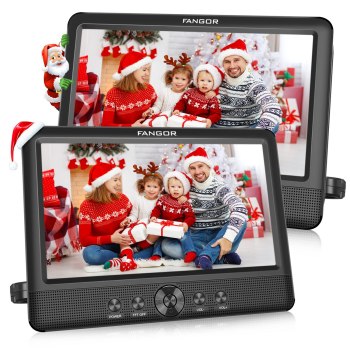 FANGOR 10.5" Dual Screen DVD Player