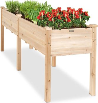 Best Choice Products Wooden Raised Garden Bed