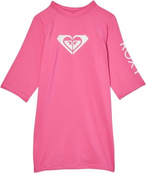 Roxy Girls' Whole Hearted Short Sleeve Rashguard
