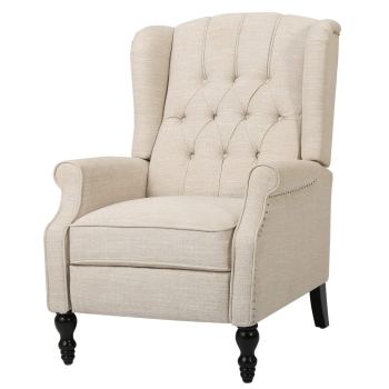 Christopher Knight Home Elizabeth Tufted Fabric Wingback Chair
