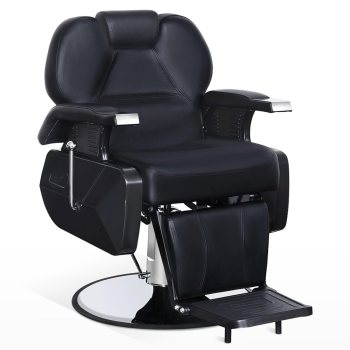 BarberPub Heavy Duty Reclining Barber Chair 6154-Black