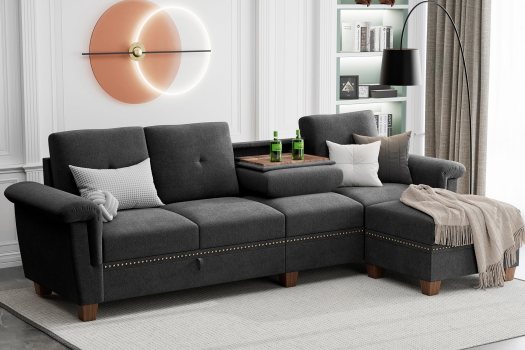 Walsunny Convertible Sectional Sofa Couch