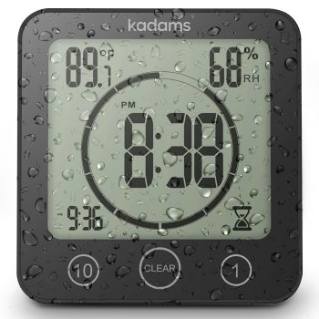 KADAMS Digital Bathroom Shower Wall Clock