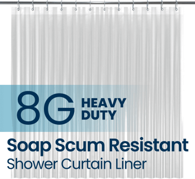 LiBa PEVA Shower Curtain Liner