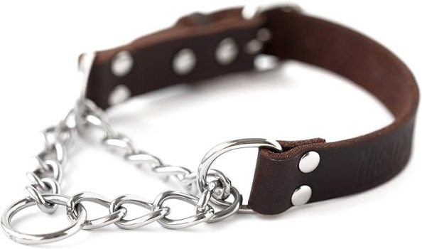 Mighty Paw Leather Martingale Collar