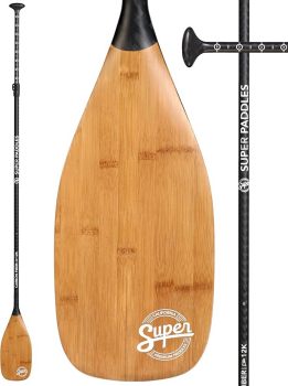 Super Paddles Bamboo Carbon Fiber SUP Paddle