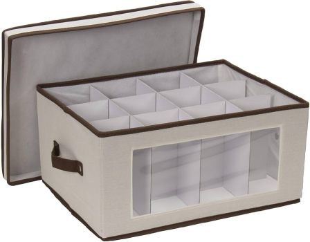 Household Essentials Stemware Storage Chest