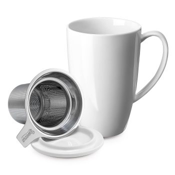 Sweese Porcelain Tea Mug with Infuser and Lid