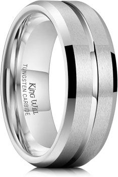 King Will Classic 8mm Tungsten Carbide Ring