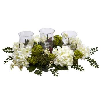 Nearly Natural Floral Hoop Centerpiece