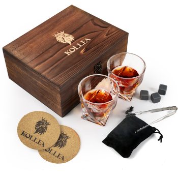 Kollea Whiskey Stones and Glass Set