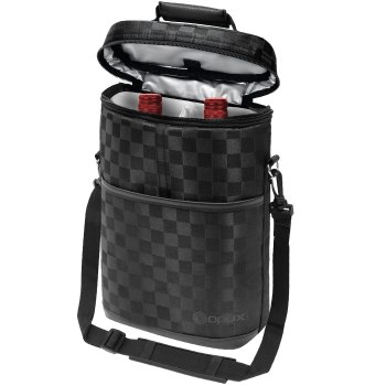 OPUX Premium Insulated 2-Bottle Wine Tote Bag