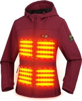 PTAHDUS Women's Heated Jacket with Battery Pack