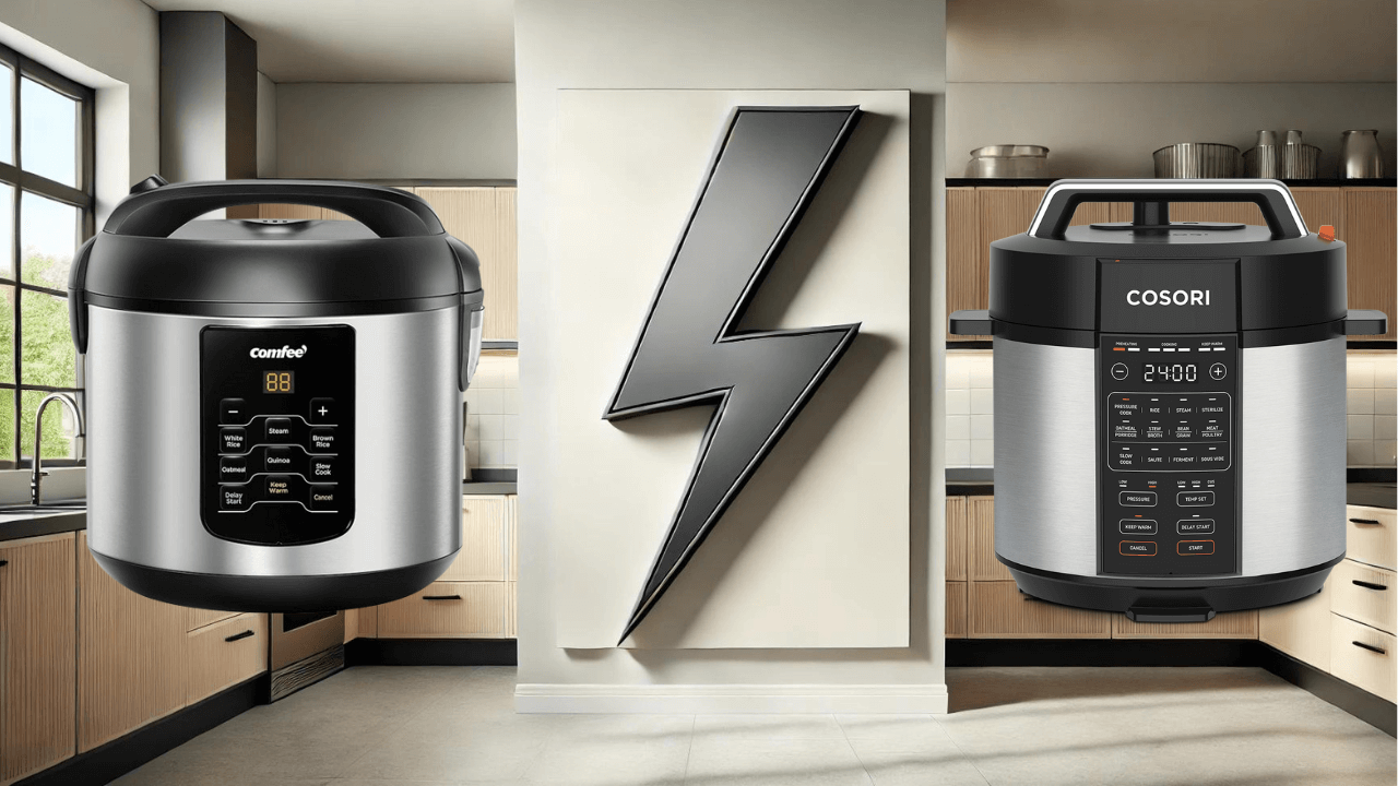 COSORI Electric Pressure Cooker vs COMFEE Compact Rice Cooker